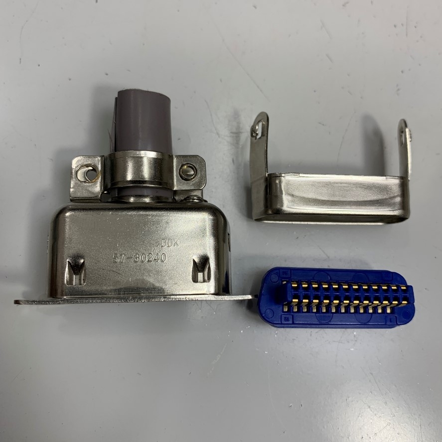 Đầu Jack FUJIKURA DDK 57-30240 24 Pin Male Centronics 2 Rows 2.16mm Pitch Connector 5A 1200VAC For Servo Drive, PLC, CNC Industrial, Robot Industrial, Medical Connector Cable