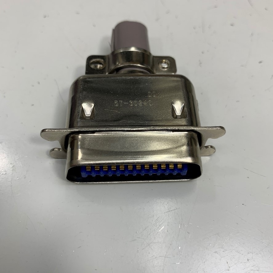 Đầu Jack FUJIKURA DDK 57-30240 24 Pin Male Centronics 2 Rows 2.16mm Pitch Connector 5A 1200VAC For Servo Drive, PLC, CNC Industrial, Robot Industrial, Medical Connector Cable