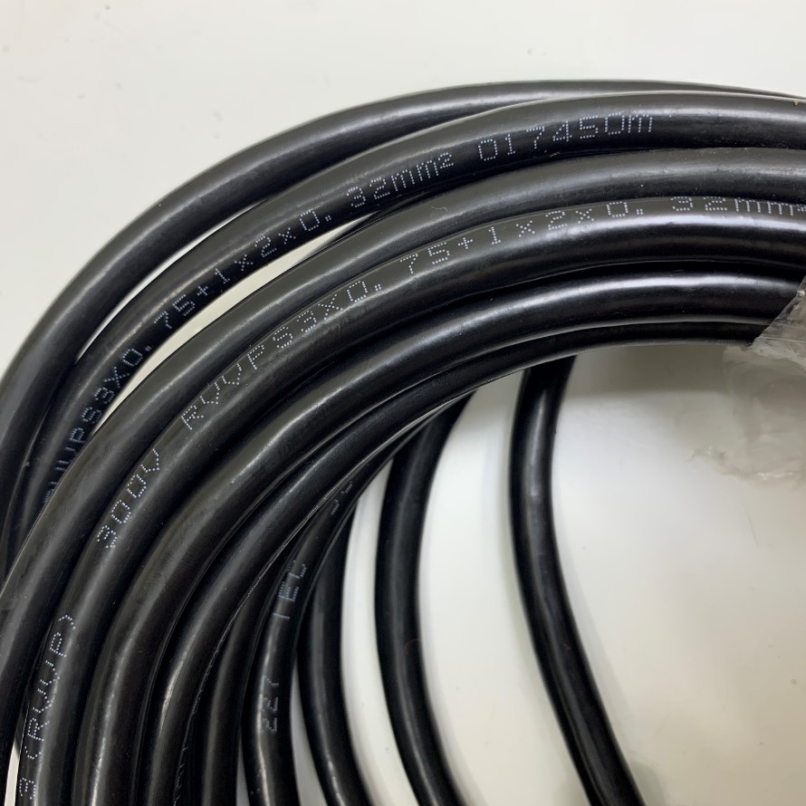 Cáp Điều Khiển Công Nghiệp Connector AISG 5 Pin DIN Male to 8 Pin Female AISG Extension Serial Straight Cable Dài 5M 17ft For Control Industrial Cable 300V RVVPS 3 x 0.75mm² + 1 x 2 x 0.75mm²