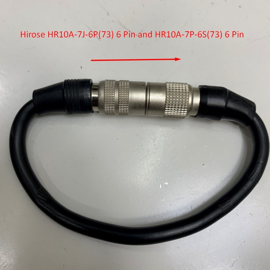 Cáp Extension Dài 0.2M Hirose 6 Pin Male to Female Connector HR10A-7J-6P(73) 6 Pin and HR10A-7P-6S(73) 6 Pin For Power Supply Machine Vision Industrial Camera
