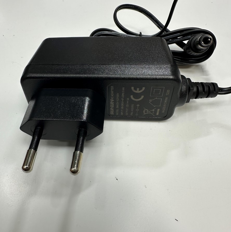 Adapter 12V 1A 12W Sunun EU Plug Power Supply Connector Tip Size 5.5mm x 2.5mm For Precision Balance Weighing scale 12V Power Adapter