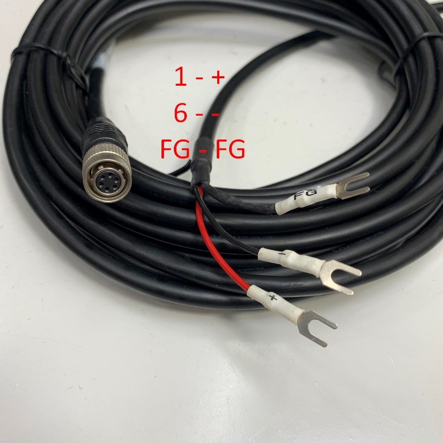 Cáp Dài 7M 23.3ft Connector Hirose HR10A-7P-6S(73) 6 Pin Female Circular Push to 3 Core For Machine Vision Industrial Camera Basler Power Cable