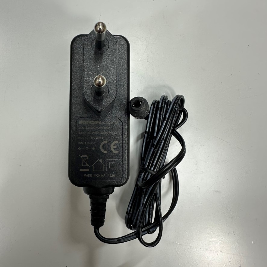 Adapter 12V 1A 12W Sunun OEM Thay Thế A&D AX-TB-249E 12V 1A EU Plug + ---C--- - Connector Tip Size 5.5mm x 2.5mm For Cân Điện Tử Balances A&D GF/GX Series GR Series GH Series Weighing Scale 12V
