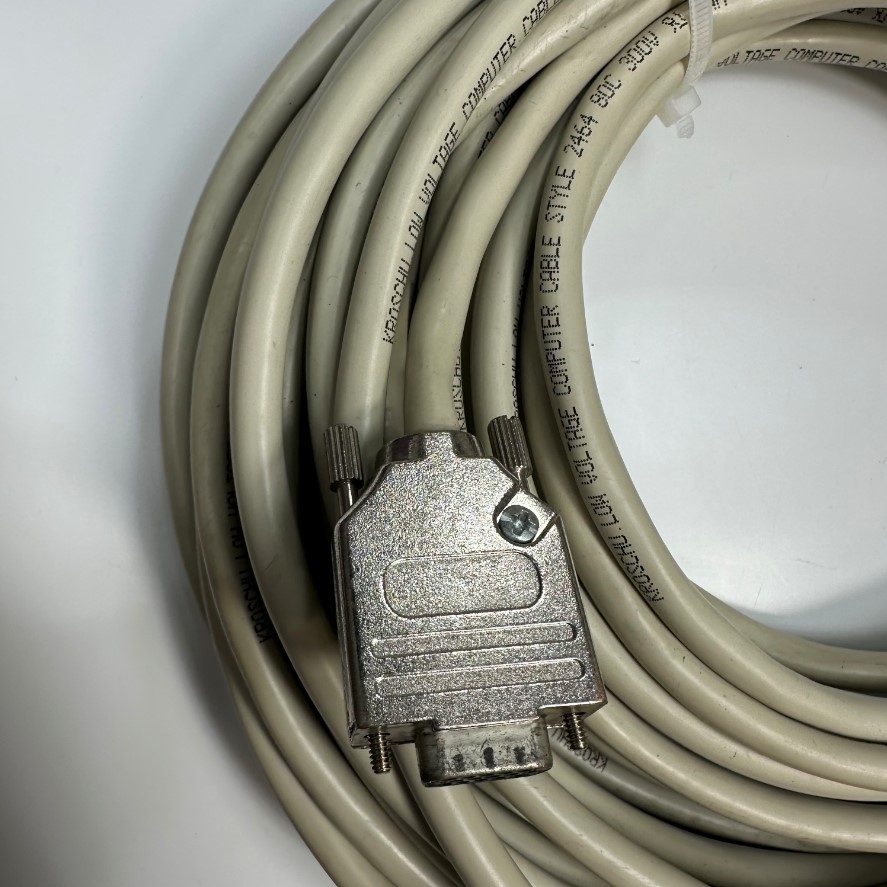 Cáp 15M 50ft Multi Pin Single and Power Shielded Cable Connection DB15 HD VGA 15 Pin Female to 15 Core Ends OD Ø 8.5mm Grey Kroschu 300V 24AWG 15x0.2mm² For Industrial Motor Encoder Control Cable