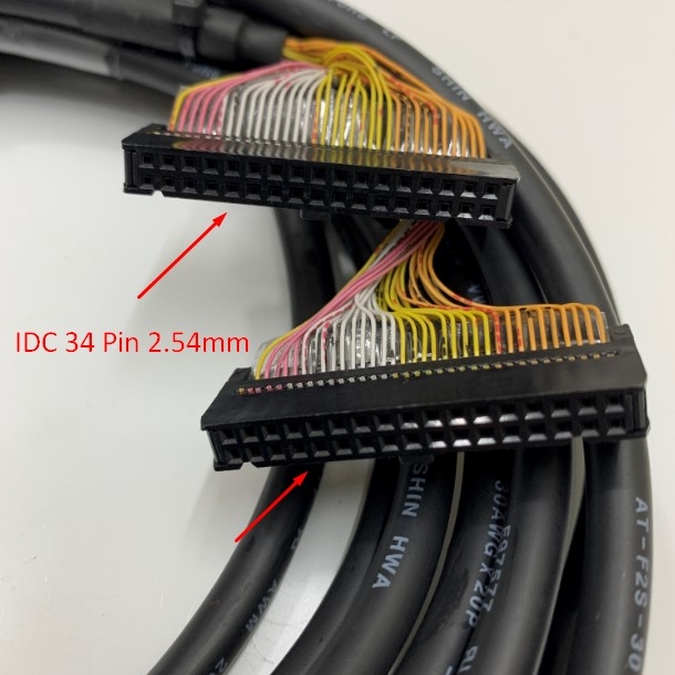 Cáp MMC-CAAI3P2202 7ft Dài 2M Cable SCSI VHDCI 68 Pin Slimline Male to Y Splitter 2 IDC 34 Pin 2.54mm For MMC-BDPO82PNA And MMC-MI10 I/O SERVO SYSTEM & MOTION