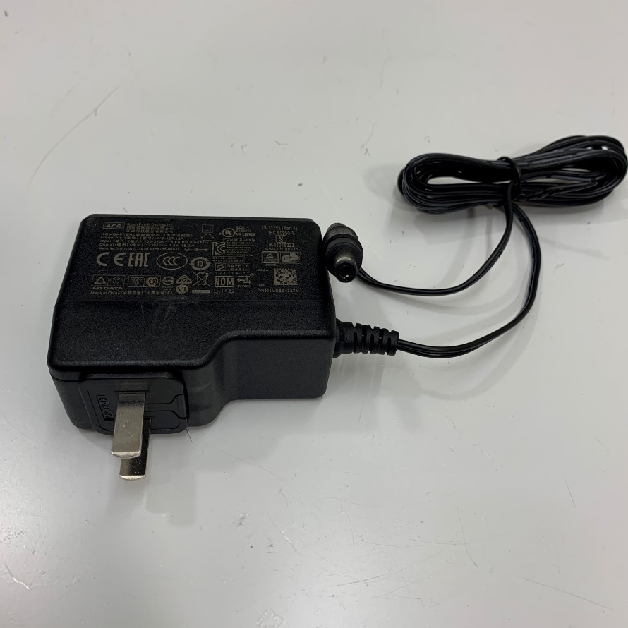 Adapter APD 12V 1.5A 18W APD WB-18R12R US Plug Power Cord DC Connector Size 5.5mm x 2.5mm