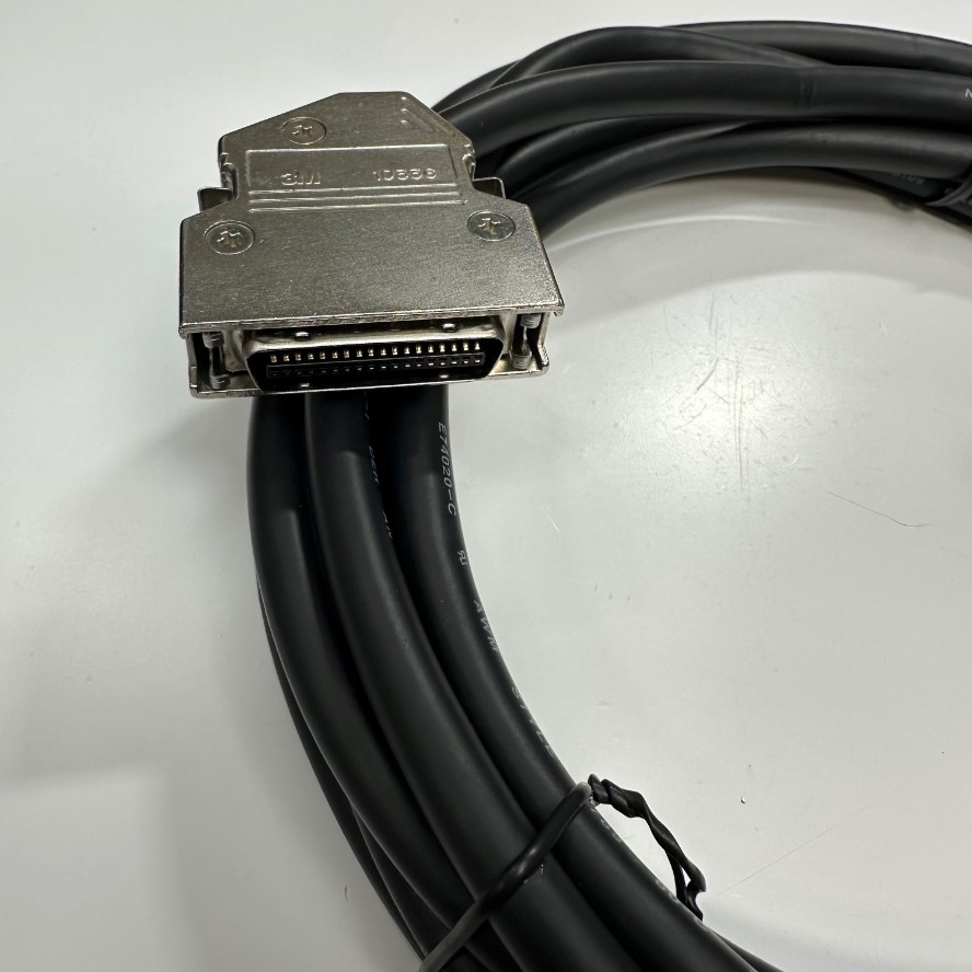 Cáp 2M 6.5ft SCSI Connector 3M 10336 MDR 36 Pin Male to Male Pitch 1.27mm with 60 Degree Metal Gold Plated Latch Clip Black OD 7.6mm Cable For Servo Drive I/O Signal Cable