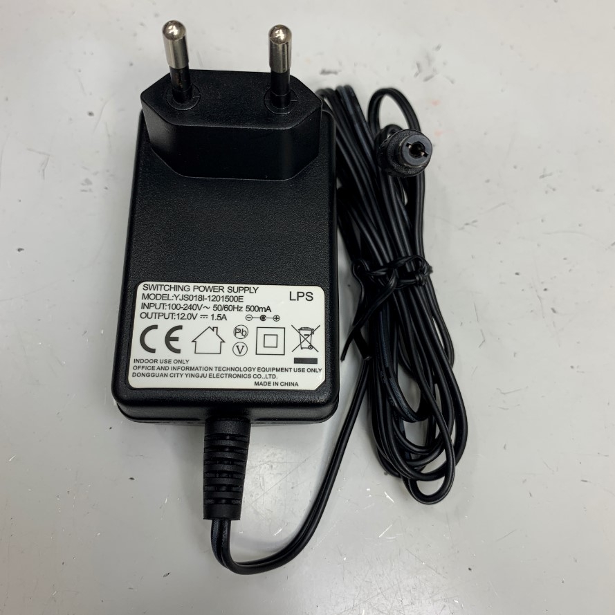 Adapter 12V 1.5A 18W Yingju OEM CAS SW15-1CAC 12V 1.25A DC + ---C--- Connector Tip Size 5.5mm x 2.1mm For Cân Điện Tử CAS Corporation CAS ED-M Counting Scale, CAS PB Portable Bench Scale, CAS DBII-600LCD