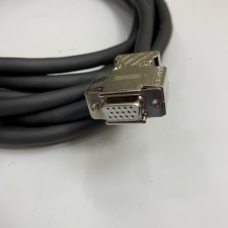 Cáp Điều Khiển Encoder Cable Dài 10M 33ft CN2 Connector Servo AC Servo TSB075L4C2 750W witch Servo Motor 80ST-M02430L4 750W Shielded Cable HD 15 Pin Male to Female D-Sub VGA