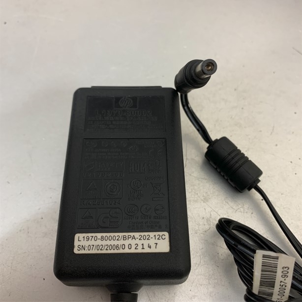 Adapter Original 12V 1250mA 15W Scanjet G3010 Scanner HP L1970-80002 BPA-202-12C Connector Size 5.5mm x 2.1mm
