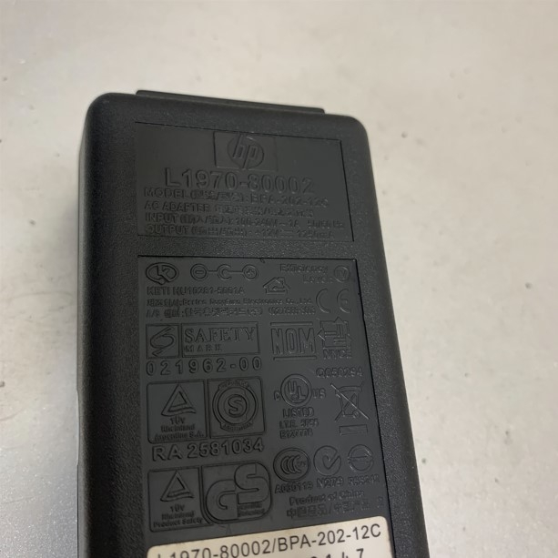 Adapter Original 12V 1250mA 15W Scanjet G3010 Scanner HP L1970-80002 BPA-202-12C Connector Size 5.5mm x 2.1mm