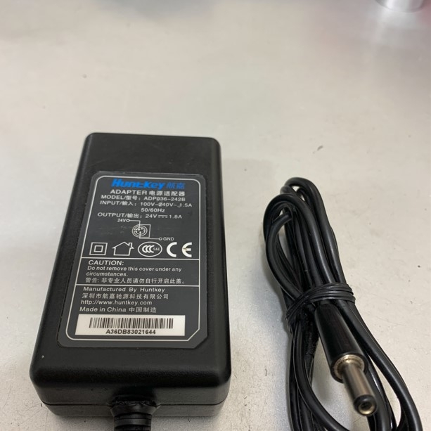 Adapter 24V 1.8A Huntkey ADP-036-242B Connector Size 5.5mm x 2.5mm