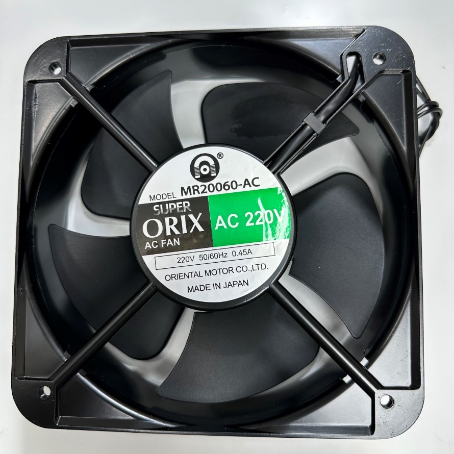 Quạt Làm Mát Thoát Khí ORIX MR20060-AC Fan 200x200x60mm 1 Phase 220/240VAC 50/60Hz 0.45A 65W