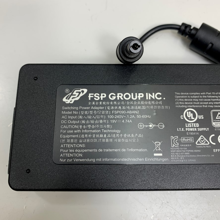 Adapter 19V 4.74A 90W FSP Switching Power Supply Connector Tip Size 5.5mm x 2.5mm For Máy Tính Công Nghiệp Scada Computer, Industrial PC, Fanless PC, Fanless Computer, Box PC, Fanless Box PC, Mini PC Intel NUC