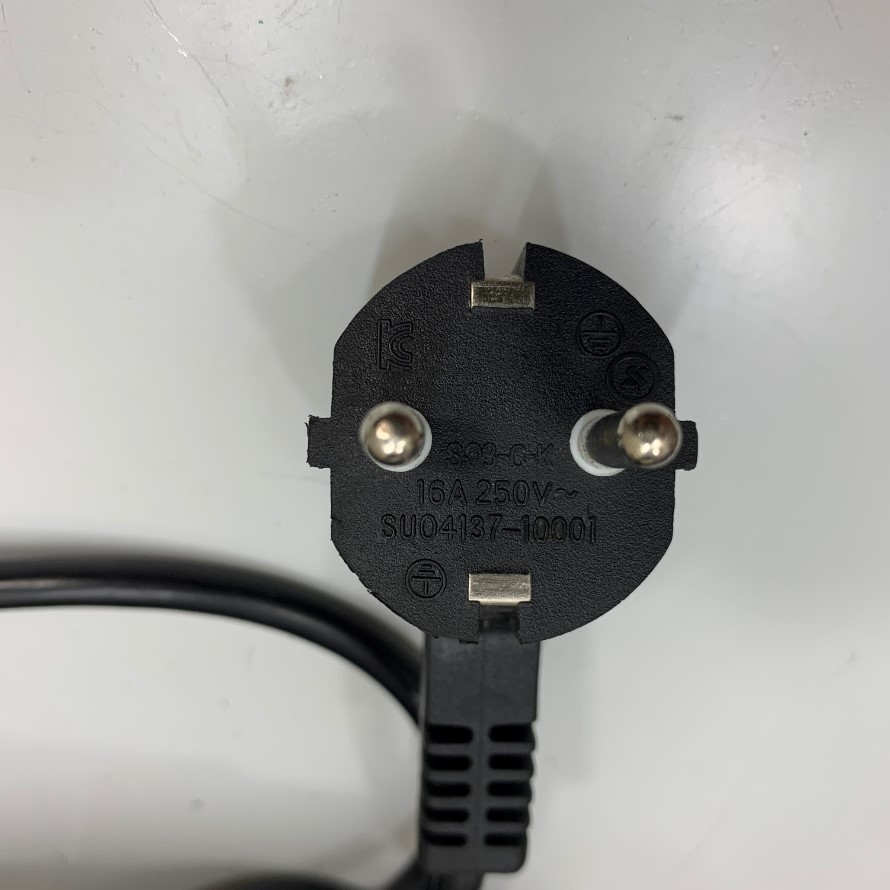 Dây Nguồn Vuông Góc Phải Chữ L 90 Độ AC Power Cord European CEE7/7 Schuko Plug to IEC C13 Right Angle 10A 250V 3x0.75mm² 18AWG OD 6.8mm Length 10M