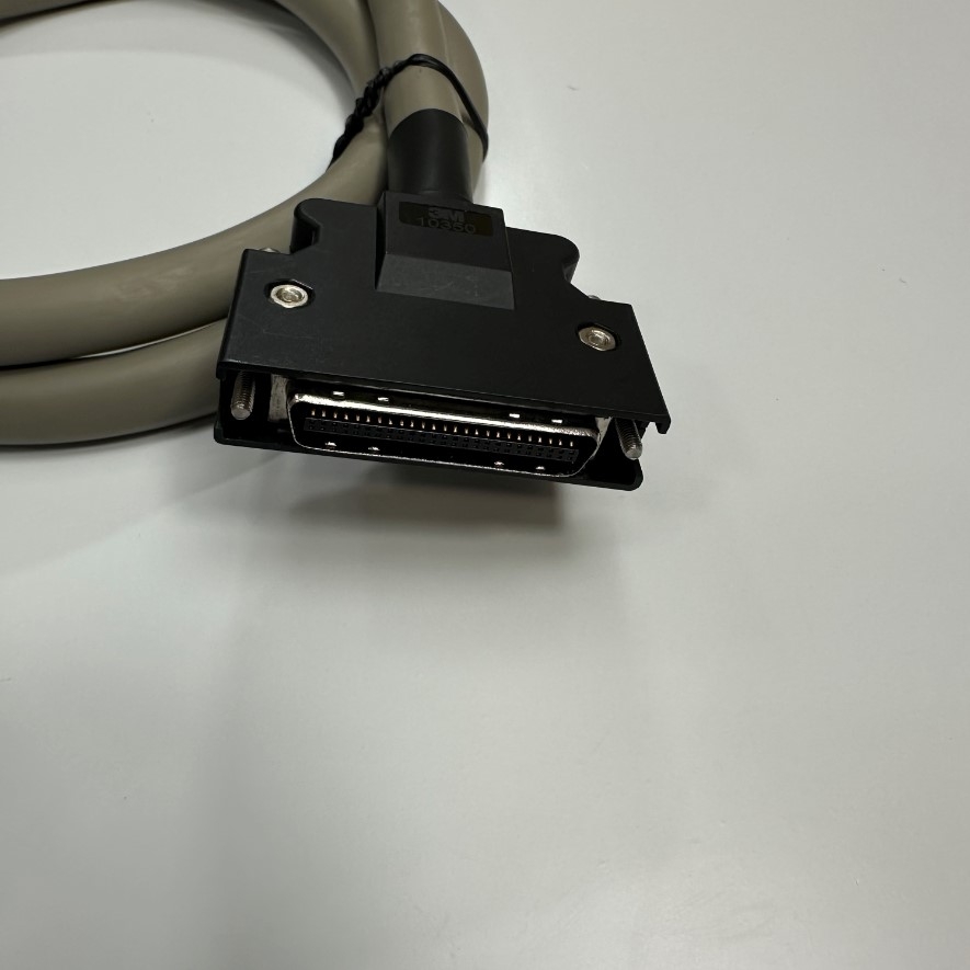 Cáp 1M 3.3ft Cable MR-J3CCN1CBL1M Connection CN1 Mitsubishi Servo J3 J4 JE-A Digital I/O Signal Terminal Block MDR 50 Pin Male to 50 Core Ends Cable Hitachi E41447 26AWG OD Ø 13.0mm Grey