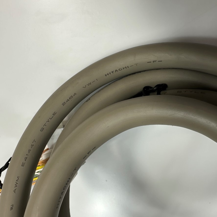 Cáp 1M 3.3ft Cable MR-J3CCN1CBL1M Connection CN1 Mitsubishi Servo J3 J4 JE-A Digital I/O Signal Terminal Block MDR 50 Pin Male to 50 Core Ends Cable Hitachi E41447 26AWG OD Ø 13.0mm Grey