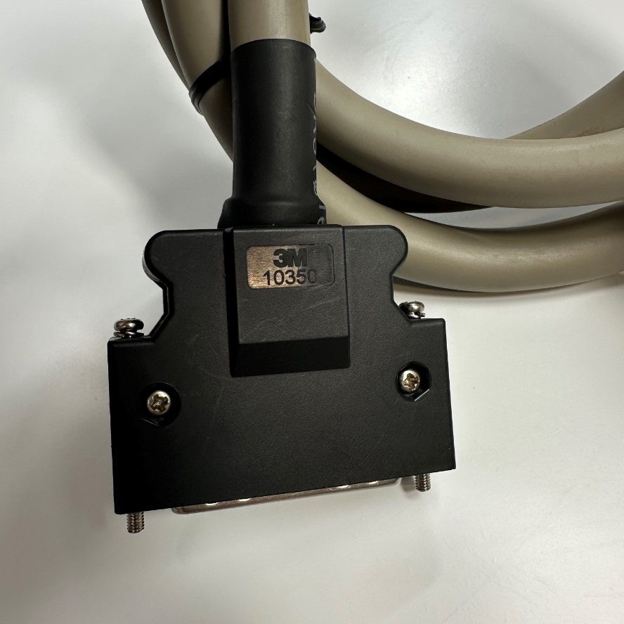 Cáp 1.5M 5ft I/O Signal Connector CN2 Harmonic Drive HA-800A Series Shielded Cable MDR 50 Pin Male to 50 Core Ends Hitach Cable 24AW OD Ø 13.5mm Grey