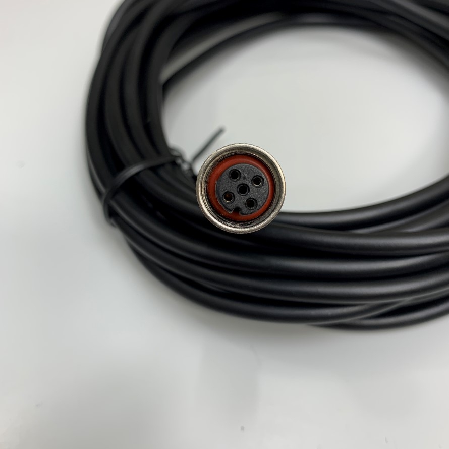 Cáp Điều Khiển Startseite Schlüter D-79674 S12/4-G-PV-010 Dài 7M 23ft Cable M12 4 Pin A-Code to 4 Core Bare Wire Open End For Sensor and Robotik Cable