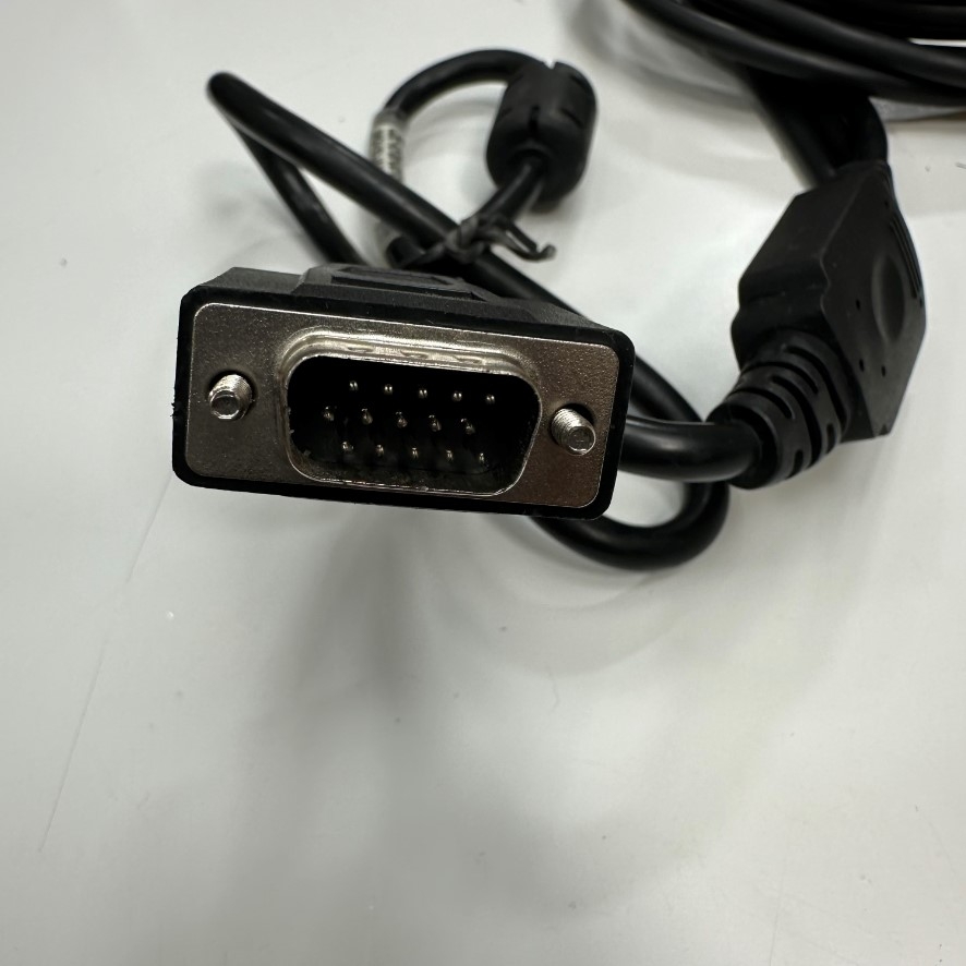 Cáp 2.1M 7ft CBL-VS150-DB15-2.0M-V1 Cable MGVR Barcode Scanner Reader Connector VGA HD 15 Pin Male   to DB9 Female + 5.5 x 2.1mm Female DC Power Jack and Splitter Y 2 Port I/O Cable 7 Pin Terminal Blocks