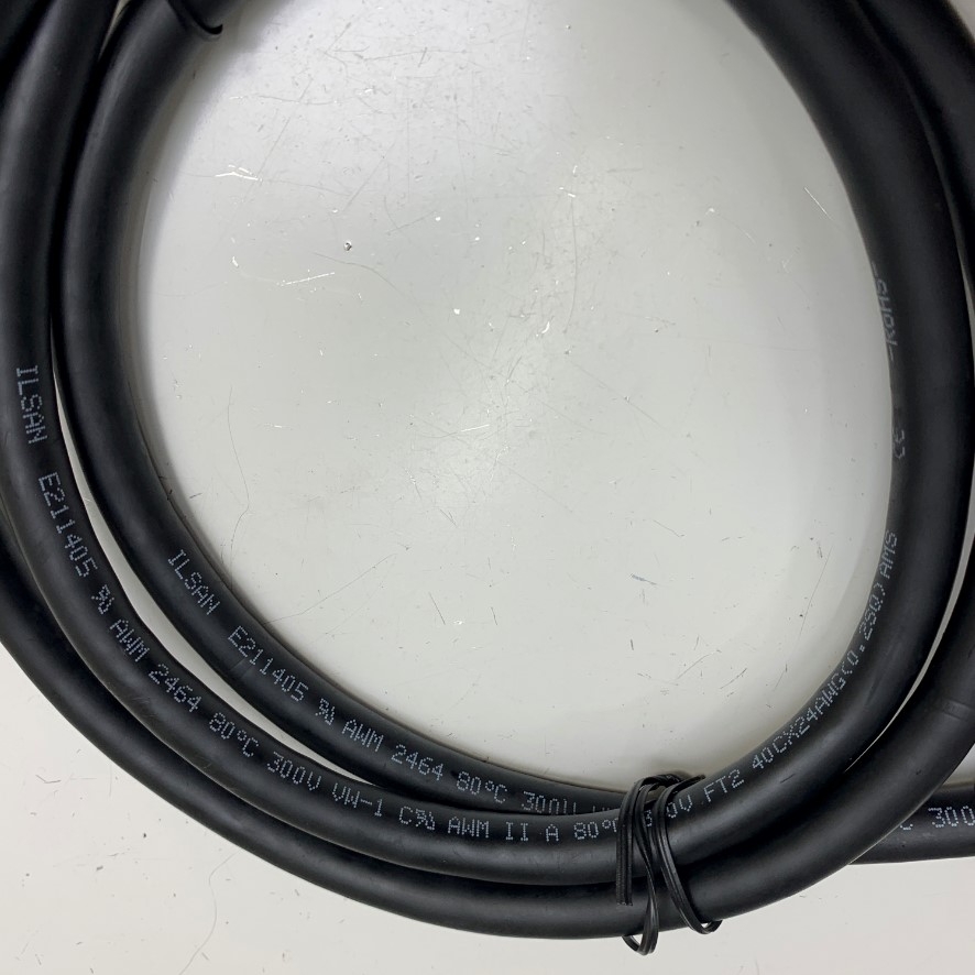 Cáp 1.4M 4.7ft Cable DB37 37 Pin Male to Male Cable 40 Core ILSAN E211405 80°C 300V 40CX24AWG (0.2SQ) OD 11mm For Module Contec EPD-37A 125V 1A 37 Pin D-Sub Connector Female Terminal