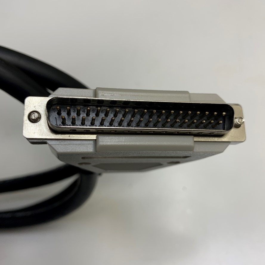 Cáp 1M 3.3ft OEM Thay Thế CA-3710 Cable DB37 37 Pin Male to Male Serial Shielded Cable 24AWG ILSAN E211405 OD Ø 11mm Black For ICP DAS CA-3710 Industrial Connection Card witch DN-37 I/O