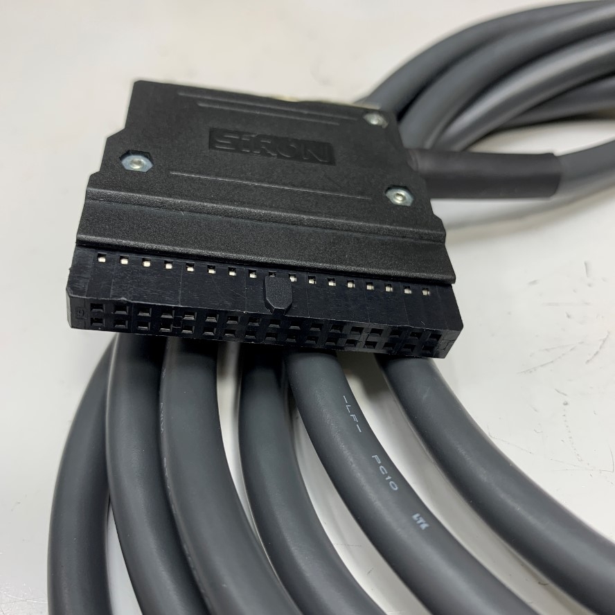 Cáp 3M 10ft Siron Round Cable IDC 34 Pin Female Pitch 2.54mm to 34 Core Ends Cable E148000 20276 28AWG 80°C 30V OD 7.3mm For I/O Interface Cable Servo Driver/PLC/CNC Connection
