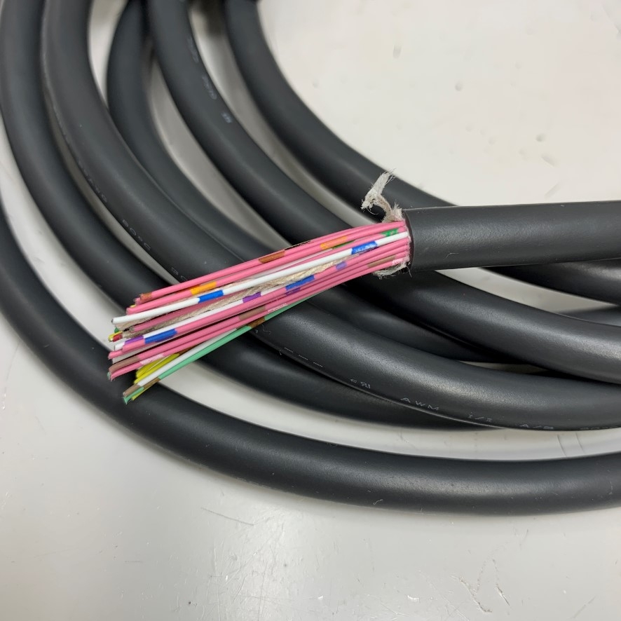 Cáp 3M 10ft Siron Round Cable IDC 34 Pin Female Pitch 2.54mm to 34 Core Ends Cable E148000 20276 28AWG 80°C 30V OD 7.3mm For I/O Interface Cable Servo Driver/PLC/CNC Connection