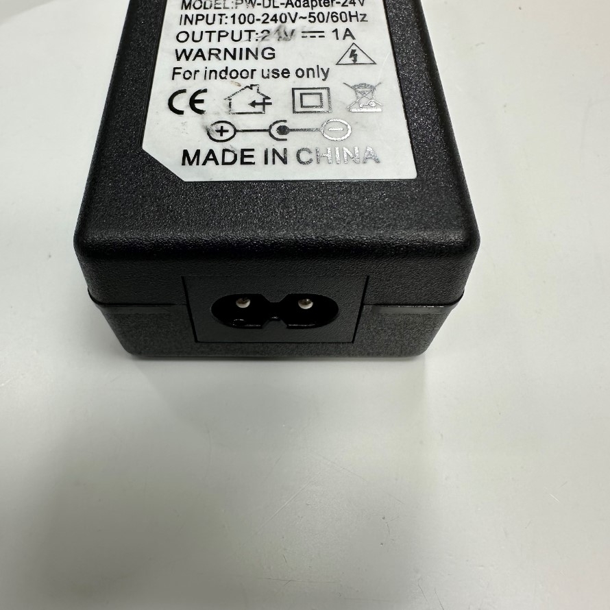 Adapter 24V 1A 24W PW-DL + ---C--- - Connector Tip Size 5.5mm x 2.5mm For Datalogic PW-CAB-1051 Matrix120 I/O Cable Power Supply 24V