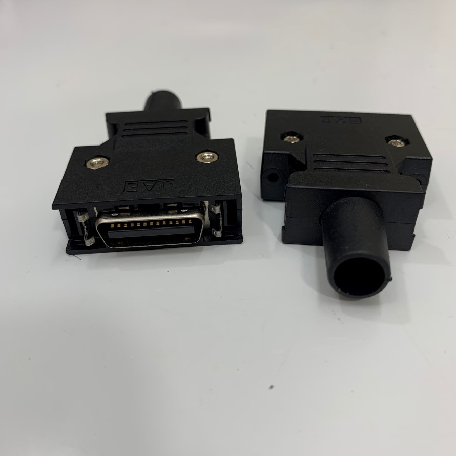 Đầu Rắc Hàn JAE MDR 26 Pin Male SCSI 26 Position Connector With Latch Clip For Servo Drive, Camera Link Industrial