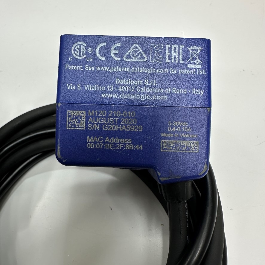 Datalogic M120 210-010 Industrial Barcode Scanner Connector M12 4 Pin D-Code Female + M12 17 Pin A-Code Male Hàng Đã Qua Sử Dụng