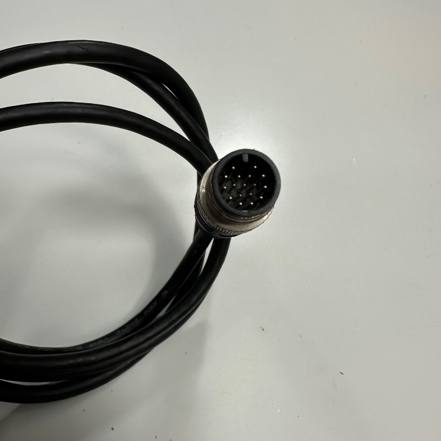 Datalogic M120 210-000 M120 210-100 Industrial Barcode Scanner Connector M12 17 Pin A-Code Male Hàng Đã Qua Sử Dụng