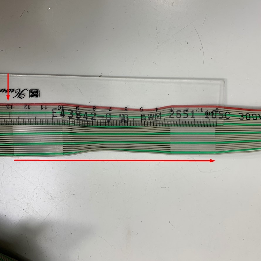 Cáp Bẹ Nhiều Mầu OKIFLEX IDC 26 Pin Flat Rainbow Ribbon Cable 26 Wire 1.27mm Pitch 26 Way Unscreened 33mm Width  E43842-G  AWM 2651 28AWG 105°C 300V VW-1 Length 1M