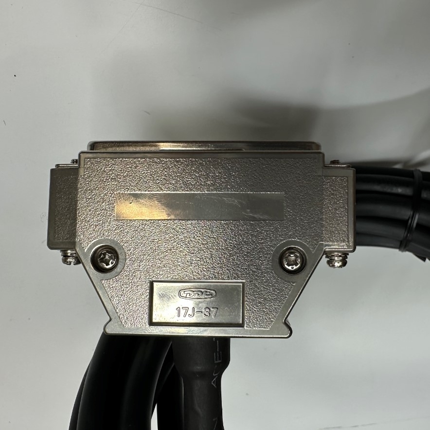 Cáp 3M 10ft Connector DDK 17J-37 DB37 Male to Male Serial Shielded Cable 28AWG E108683 OD Ø 8.0mm Black For ICP DAS CA-3720 Industrial Cable Connection