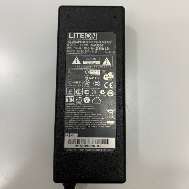 Adapter 24V 3.42A LITEON PA-1820-0 Connector Size 5.5mm x 2.5mm For Mettler Toledo P-52 RUE Printer