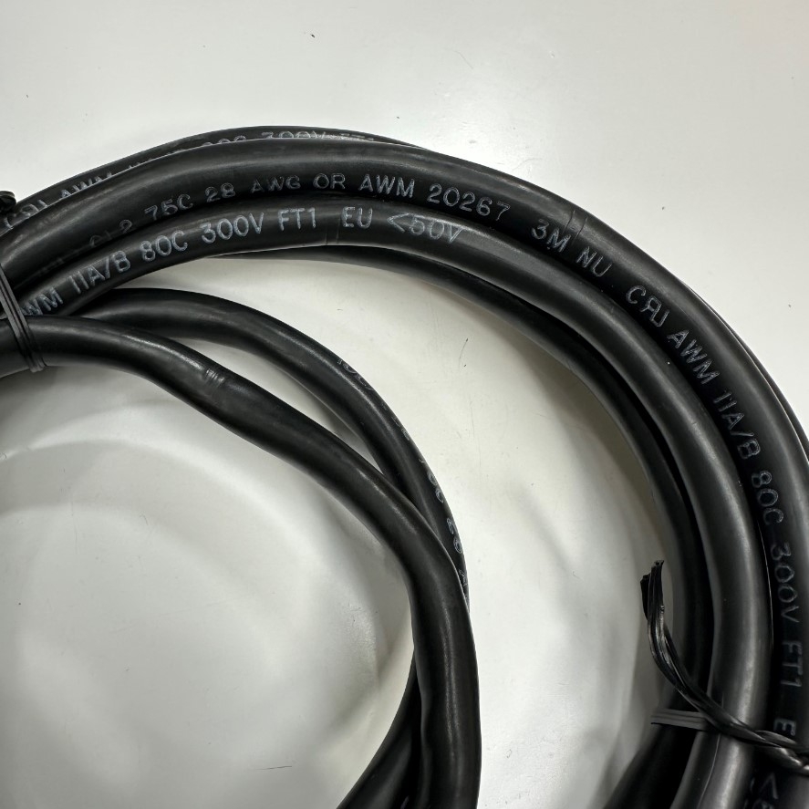 Cáp 3.1M 10.3ft Shielded Cable DB25 Male to Male 60 Degree Connector 3M Metal Shell Serial RS232 Cable 28AWG 80°C 300V Black OD 9.5mm For Power I/O Servo Drive and Laser Marker Controller