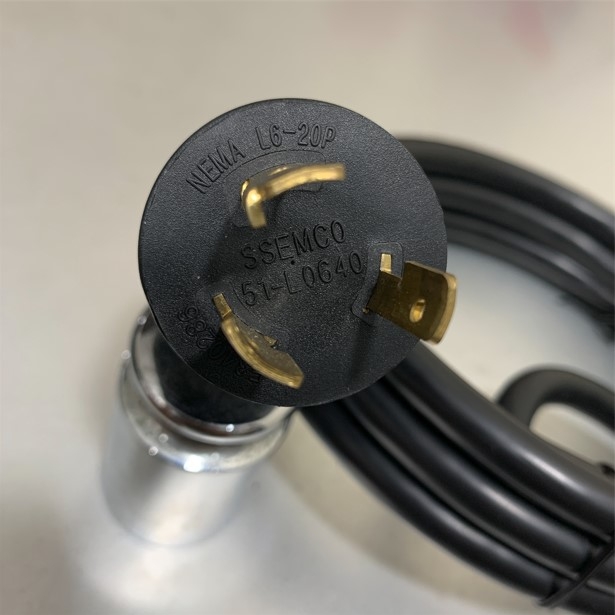 Dây Nguồn Cisco CAB-AC-2800W-TWLK 10Ft Dài 3M AC Power Cord NEMA L6-20P to C19 20A 250V 12AWG 3x3.31mm² Cable OD 11mm in Taiwan