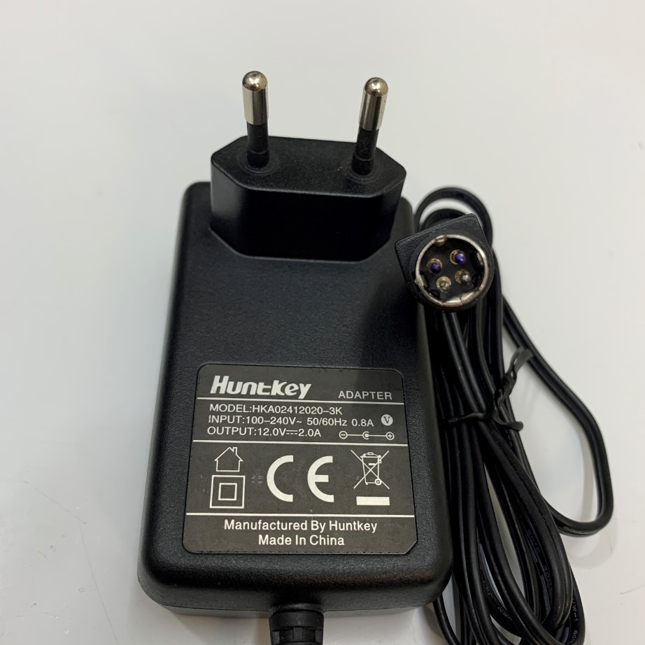Adapter 12V 2A 24W Huntkey Connector Size 4 Pin Mini Din 10mm For Đầu Ghi Hình HIKVISION DS-7208HGHI-F1/N