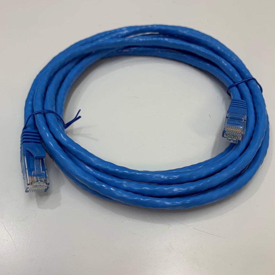 Dây Nhẩy Chuẩn Công Nhiệp VIVANCO VCCCUU6RCMB3 UTP CAT6 Gigabit PVC 24AWG Industrial Ethernet RJ45 Network Patch Cord Straight Through Cable Blue Length 3M