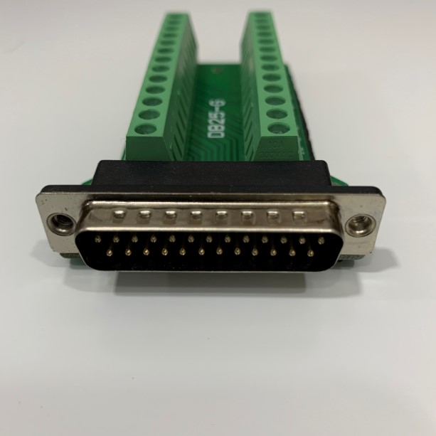 Rắc Cắm Mô Dun Bắt Vít Khối Connector DB25 D-SUB Male Plug 25-pin Port 2 Row Terminal Breakout PCB Board