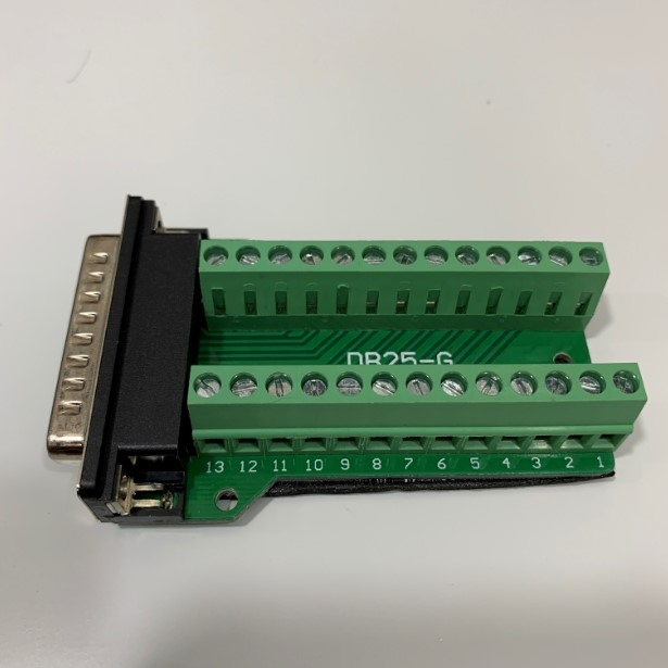 Rắc Cắm Mô Dun Bắt Vít Khối Connector DB25 D-SUB Male Plug 25-pin Port 2 Row Terminal Breakout PCB Board