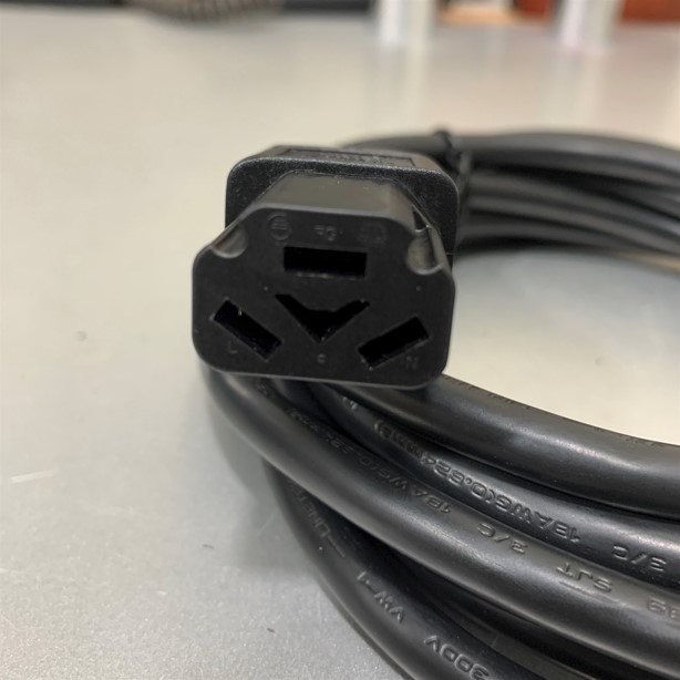 Dây Nguồn LINETEK 10A 277V LS-26 LS-14 AC Jumper Cord C14 to HVAC 10A 250V 3Gx0.824mm² H05VV-F Cable OD 8.0mm Length 2M