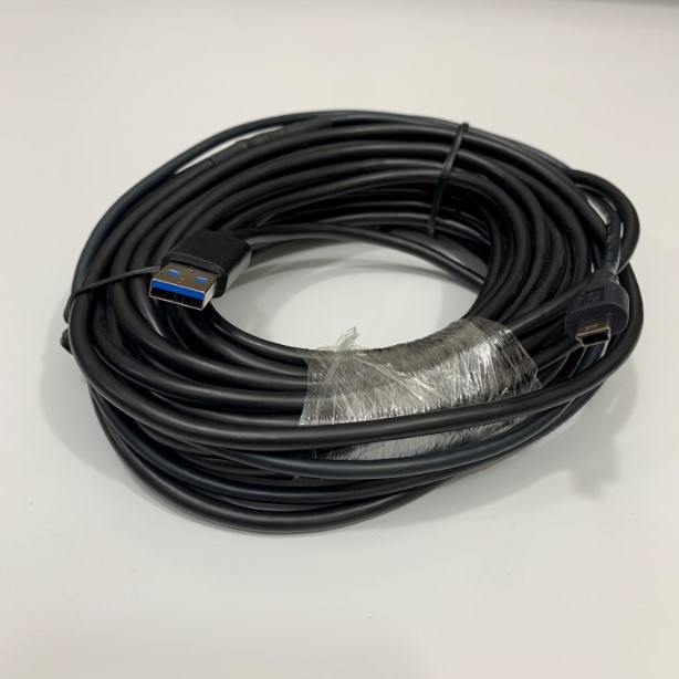 Cáp Lập Trình Kết Nối Màn Hình HMI Weintek TK6070iP Với Máy Tính Communication Cable USB Type A to Mini USB Black Length 11M