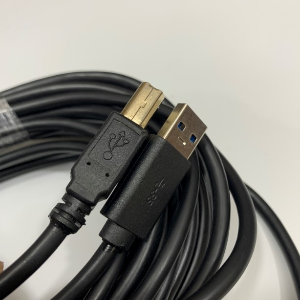 Cáp Lập Trình Kết Nối Mitsubishi Q06UDEH Q03UDE PLC Download Cable Programming Cable USB Type A Male to Type B  Black Length 10M
