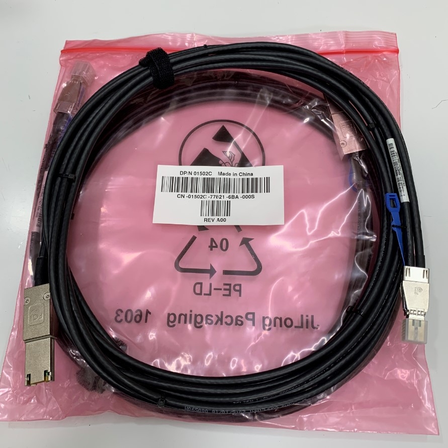 Cáp Dell Part 01502C Dài 3M External Mini SAS-HD SFF-8644 to SFF-8088 Mini SAS Cable FCi Data Server Raid