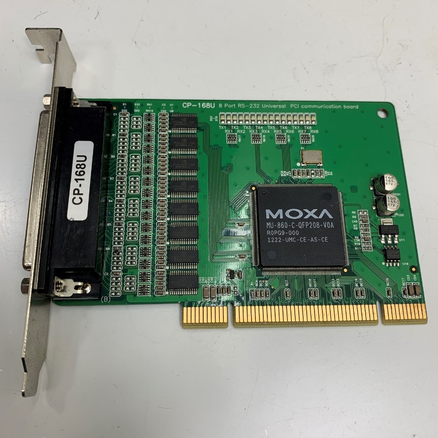 Card Công Nhiệp Moxa PCI 4X Multiport Serial CP-168U 8 Port RS232 Không Cáp Đi Kèm For Advantech Industrial Computer PC