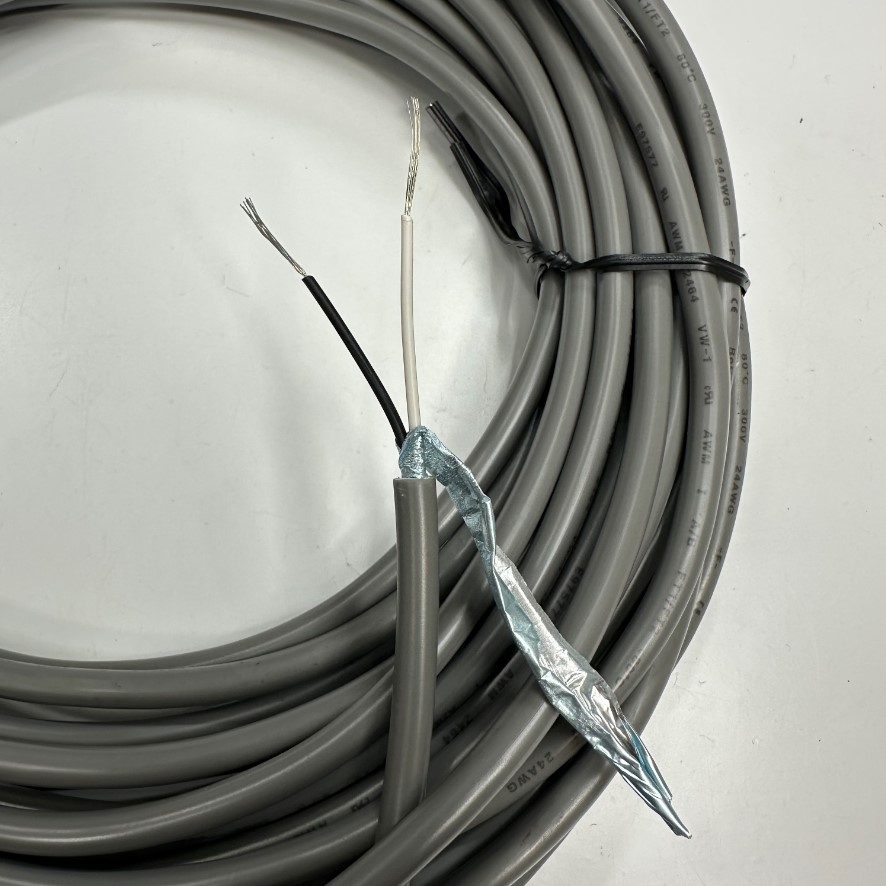 Cáp Điều Khiển SHIN HWA Shielded Aluminium Foil 300M 1000ft 2 Core x 0.25mm² Cable E97577 AWM 2464 24AWG 80°C 300V OD 5.0mm Grey For Industrial Power and I/O Data Control Cable RS422/RS485 Communication