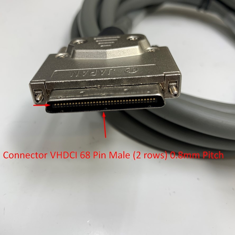 Cáp AIO Cable AJINEXTEK C6868-3TS Dài 3M 10ft Connector MDR 68 Pin Male to VHDCI 68 Pin Male Shielded Cable E97577 28AWG x 34P For ATX T68-PR witch AJINEXTEK Card Control