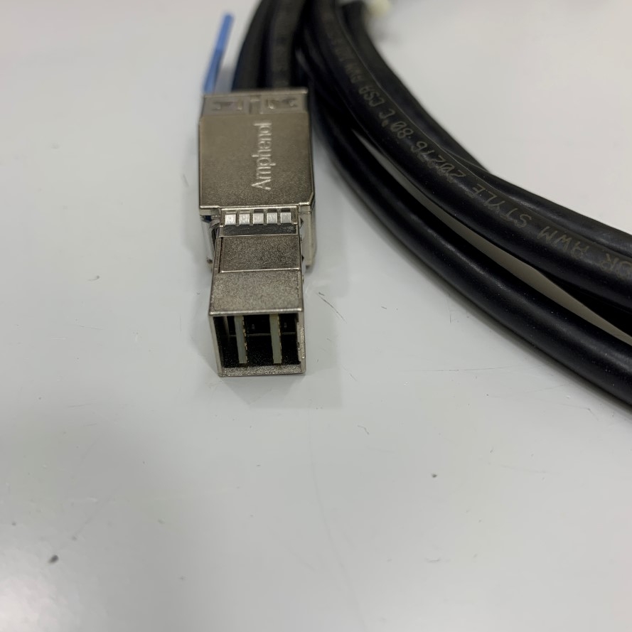 Cáp Dell Part CN-0GYK61-76962 Dài 2M External Mini SAS-HD SFF-8644 to SFF-8644 Cable Amphenol Data Server Raid