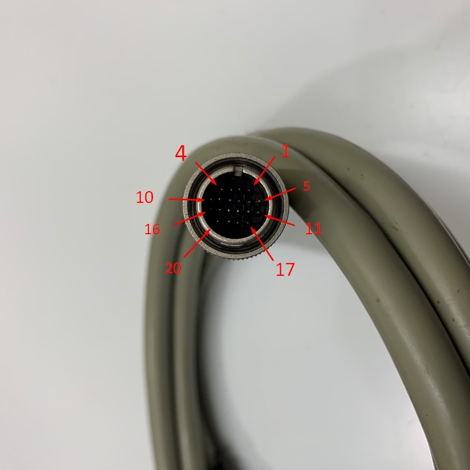 Cáp Hirose HR10D-13P-20P 20 Pin Connector Male to 20 Core Terminal Block